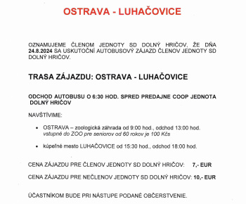 Aktuality / COOP Jednota Dolný Hričov - autobusový zájazd - foto